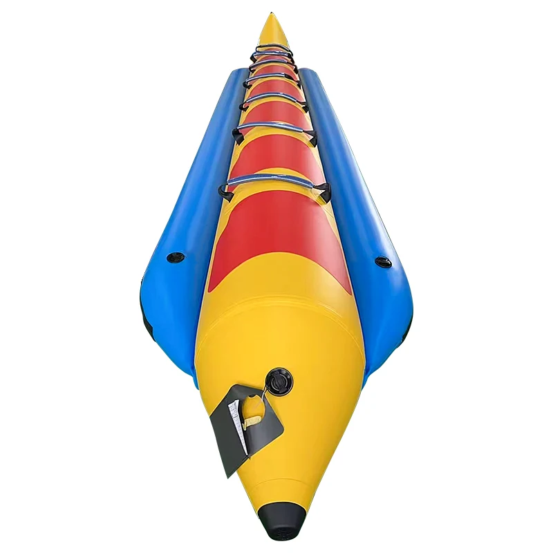 6 Person Steel Inflatable Banana Boat With Customized Color And 3-Year Warranty For Rafting & Water Sports Use