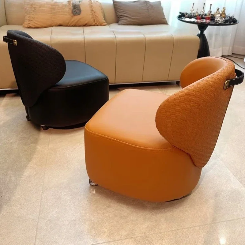 Universal wheel small stool, household yo-yo stool high-end light luxury pulley chair