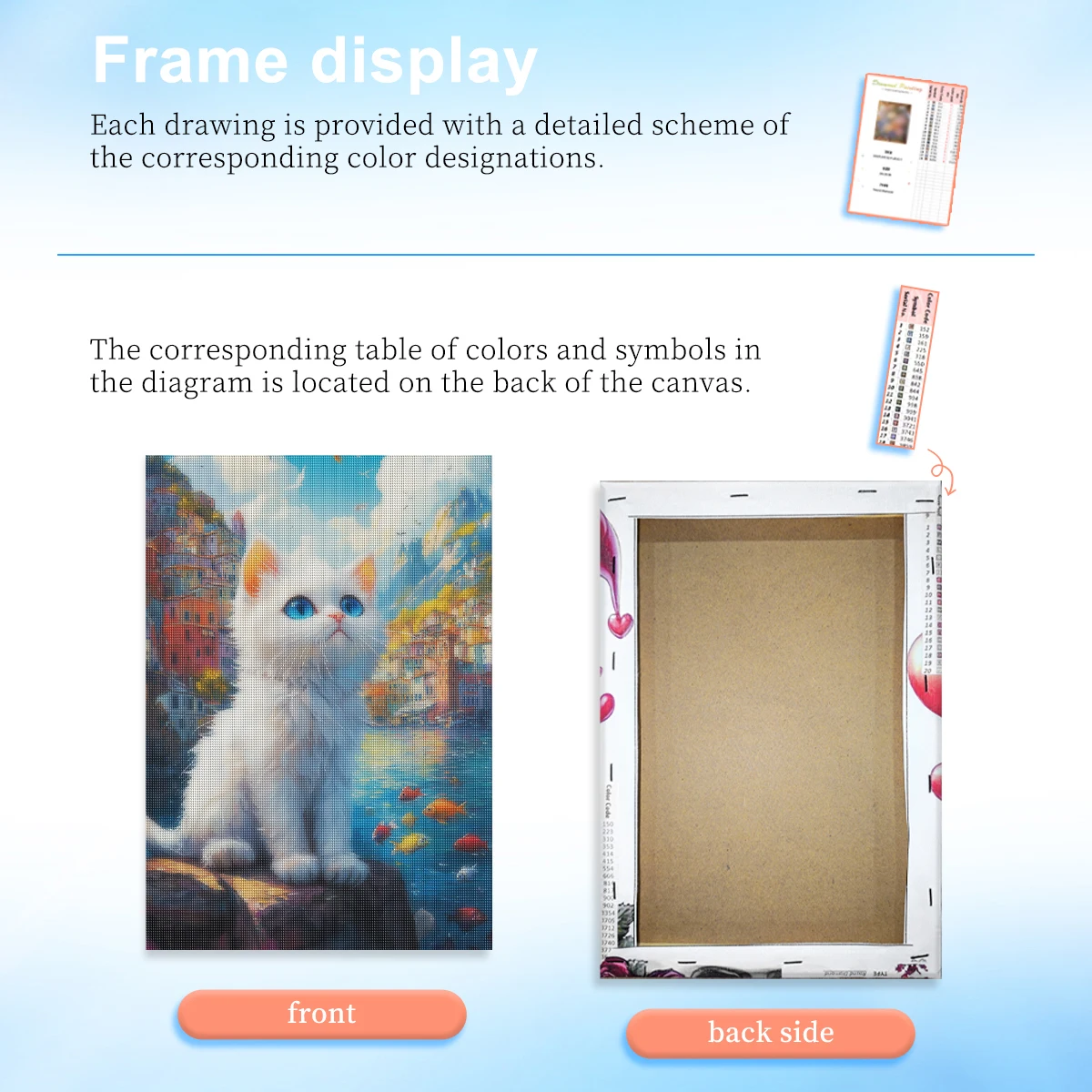 RUOPOTY Kitten And Fish Diamond Painting Living Room Decoration Rhinestone Of Picture Animal Full Round Abstract Create Wall Art