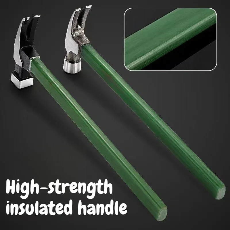 Insulation Hammer Handle Hardness Durable Claw Hammers Electric Woodworking Square Tough Round Head Pull Up Nail Hand Tools