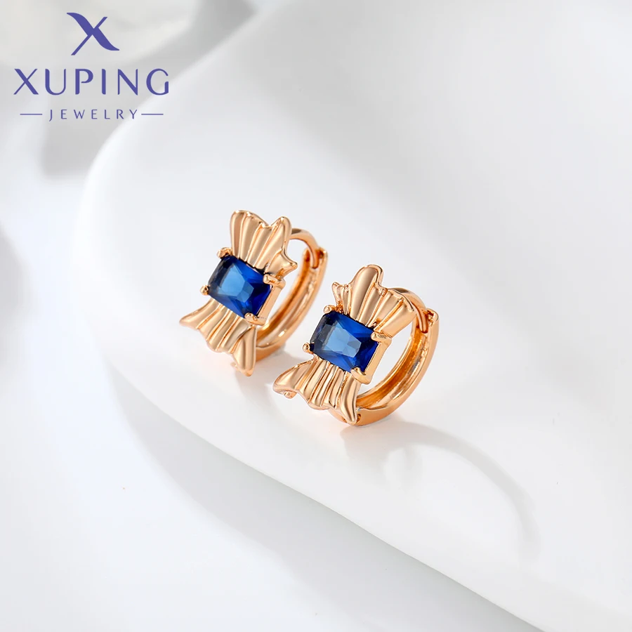 Xuping Jewelry New Arrival Fashion Mixed Charm More Items Gold Color Huggies Earrings for Women Girl Party Gift