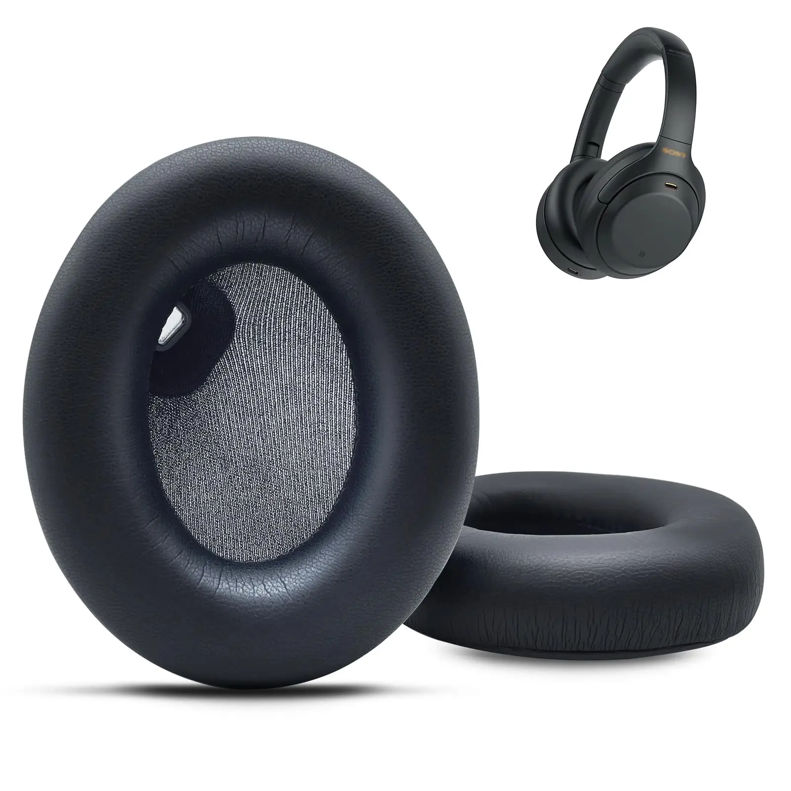 WH-1000XM4 Earpad Cushions, Replacement Ear Pad for Sony WH-1000XM4 Headphones with Noise Isolation Foam Soft Protein Leather