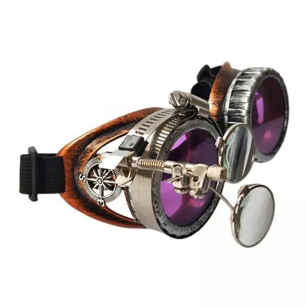 Retro Steampunk Glasses Multicolor Frame Luxury Designer Eyewear Sunglasses Round Style for Halloween Festival