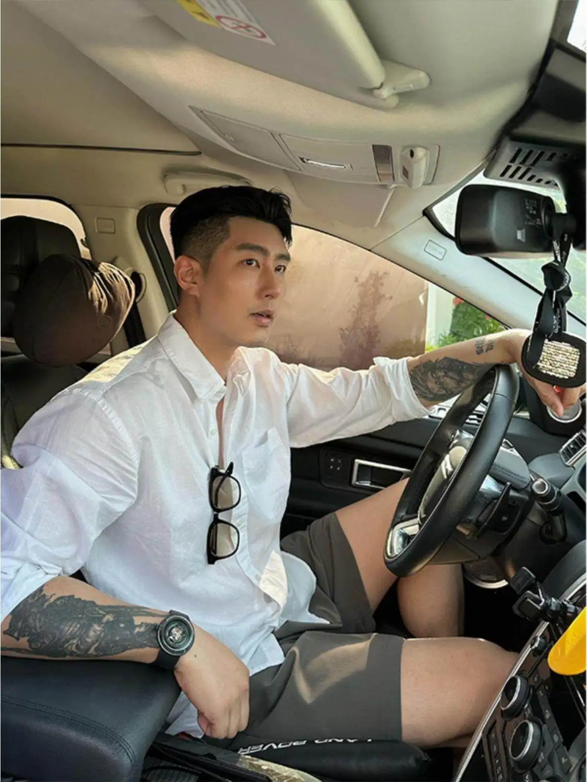 

Slim Fit Linen Shirt Men's Fashion Citywalk Long Sleeve Breathable Lightweight Sun Protection British Style Collar Inner...