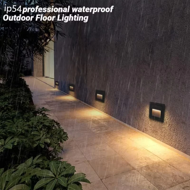 LED أضواء لدرجات السلم الجدار مصباح 3 واط IP65 LED ضوء الخطوة راحة دفن مصباح داخلي/خارجي مقاوم للماء الدرج خطوة أضواء AC85 ~ 265 فولت
