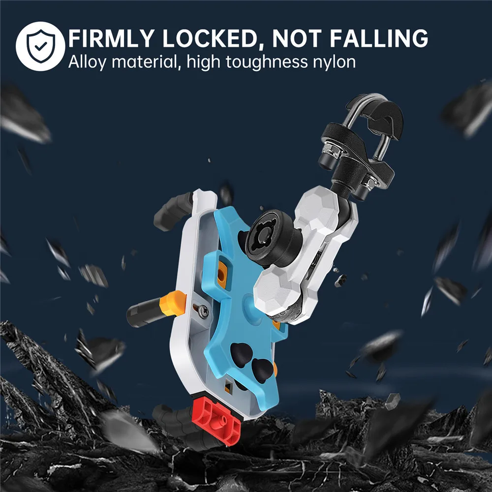 1ชุดตัวยึดคลิปหนีบแฮนด์รถมอเตอร์ไซด์, ที่ dudukan ponsel sepeda รถจักรยานยนต์ที่รองรับการนำทางสำหรับจักรยาน Moto ทั่วไป