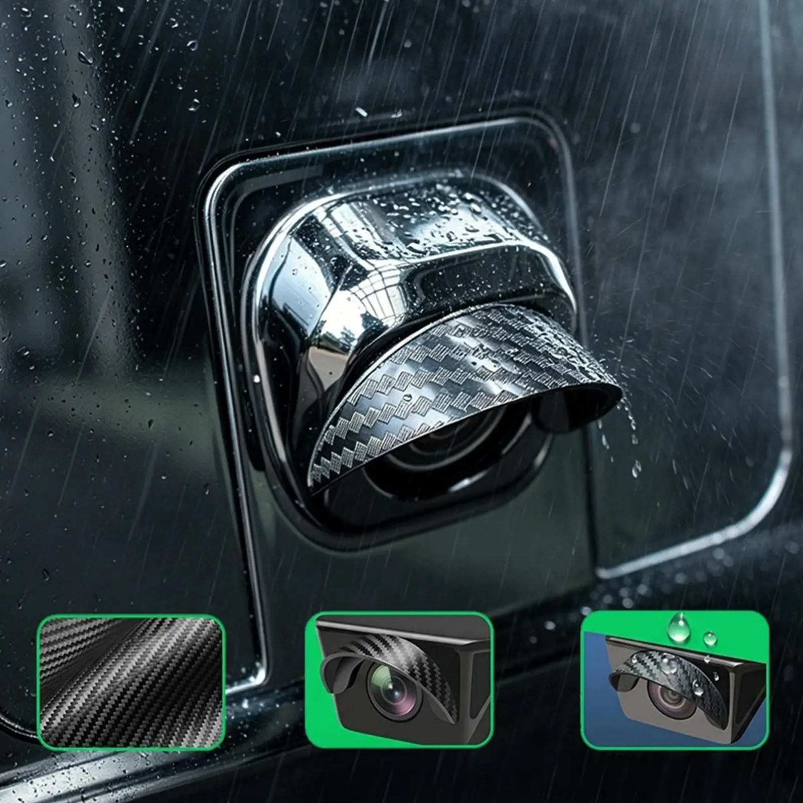 Backup Camera Rain Protector 2 Pieces Reverse Camera Sunshade Car Backup View Sunshade for Sedan Truck SUV Automotive Driving