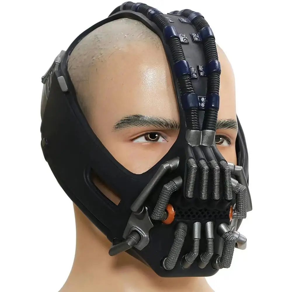 The Horror  Dark Knight Bane Latex Mask Helmet Horror Role Play Head Cover Adult Cosplay Costume For Halloween Party