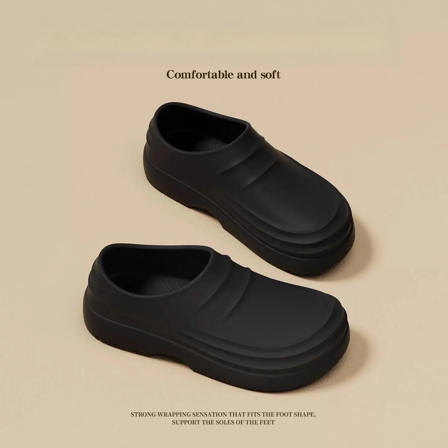 Waterproof Anti Slip Men Women Slippers Comfortable All Day Wear Full Cover Slip on EVA Material Durable Casual Slippers