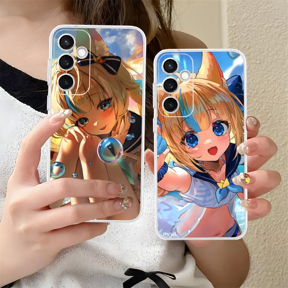 Anime Sameko Saba Phone Case for Samsung Galaxy S25 S24 S23 S22 S21Plus FE Ultra Soft TPU Clear Shockproof Cover