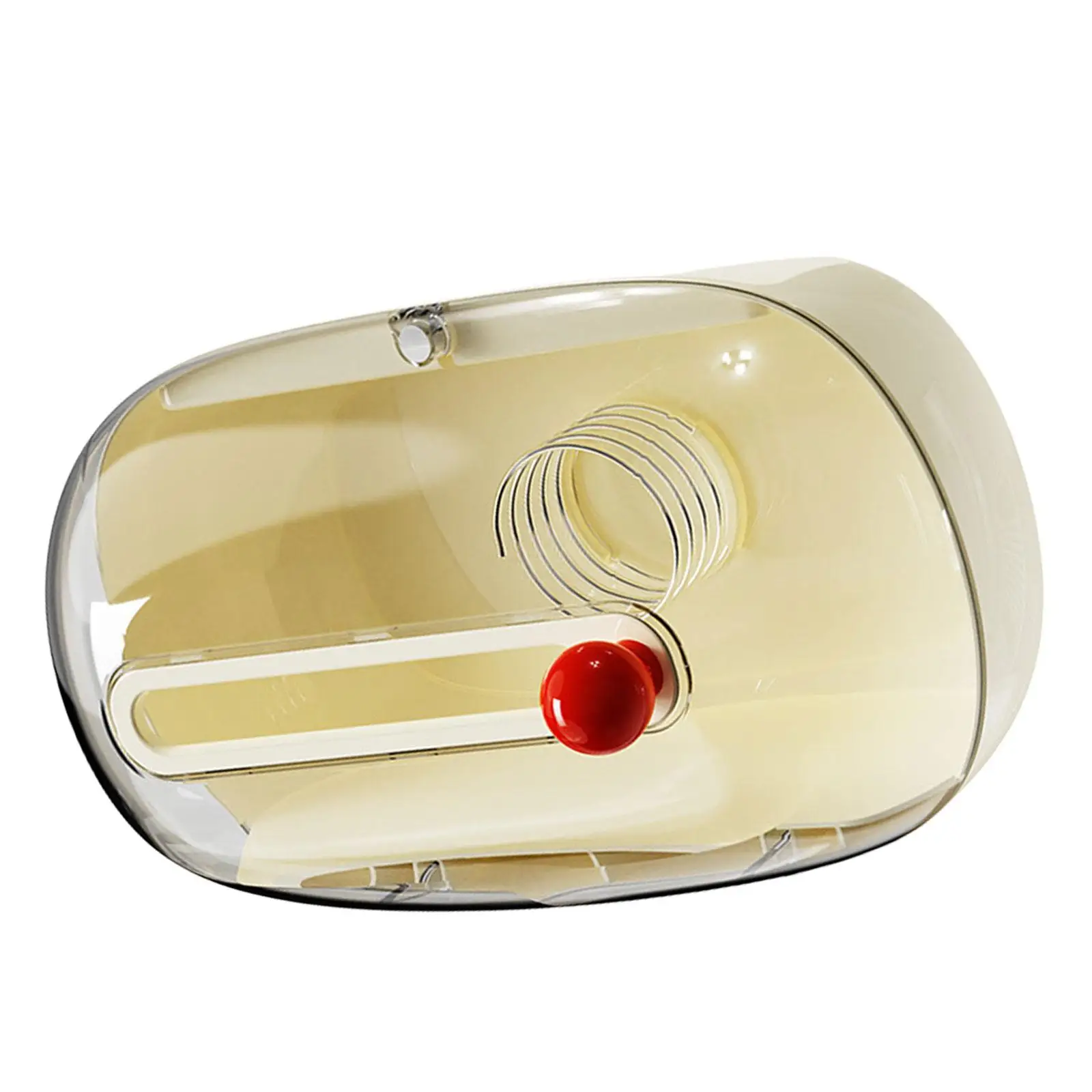 Oval Plastic Tissue Box Cover with Auto Lift Spring for Universal Paper Towel Dispenser in Bathroom Bedroom