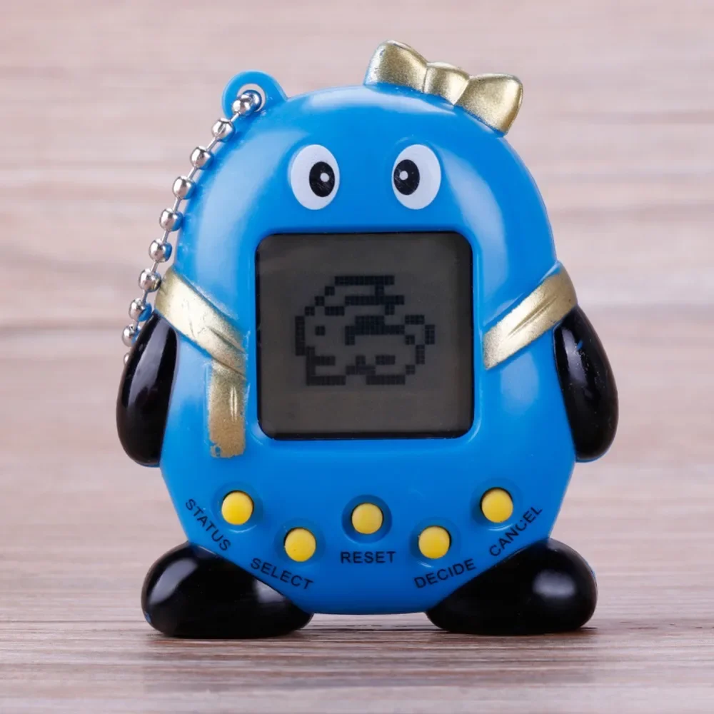 Cor aleatória pinguim criativo 90s nostálgico tamagotchi animais de estimação eletrônicos 168 animais de estimação em um brinquedo cibernético virtual engraçado presentes do miúdo