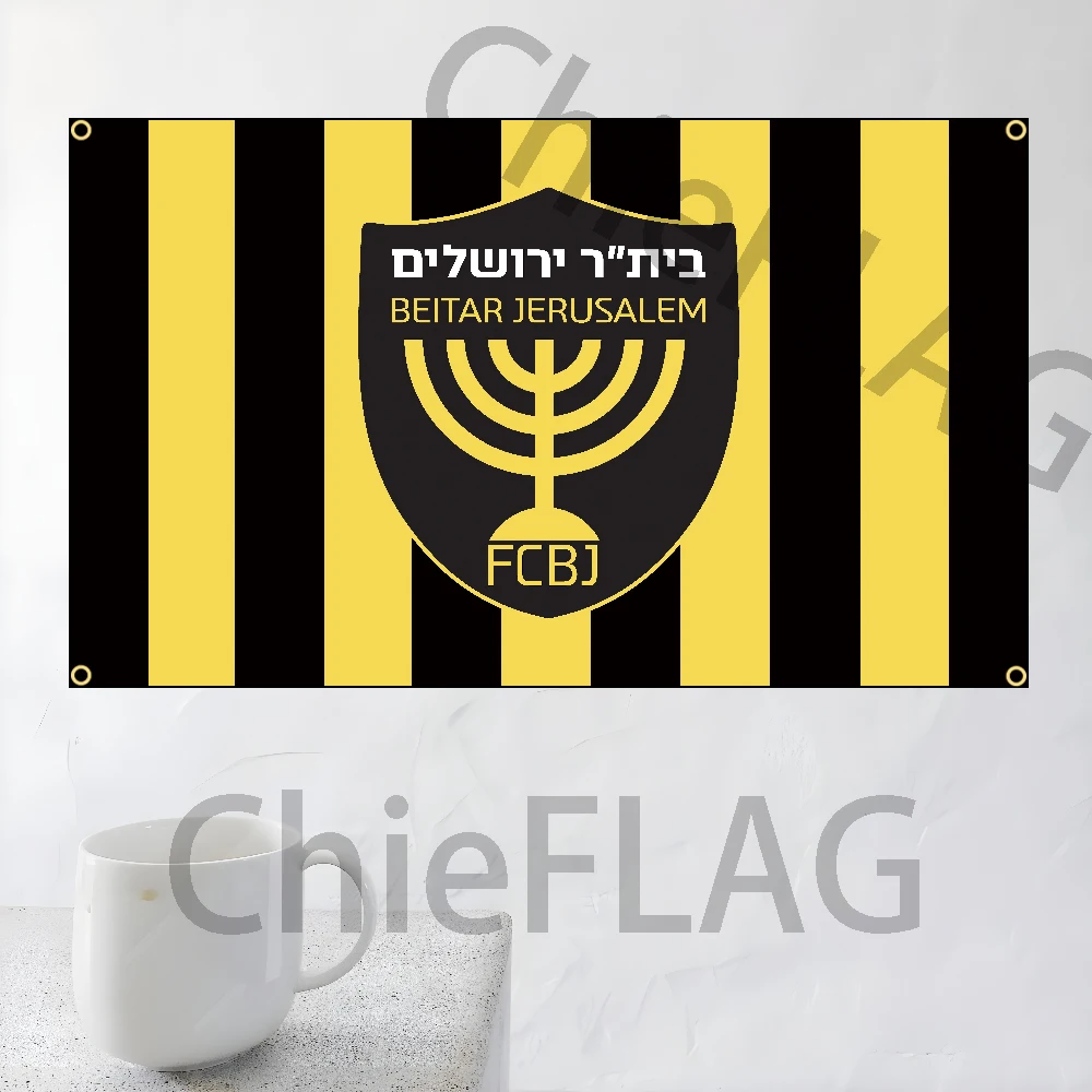 FC Beitar Jerusalem Half Israel Football Game Flag Polyester Printed Home Outdoor Banner For Decoration Tapestry