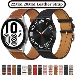 22mm 20mm Leather strap For Samsung Galaxy 3/4/5/6 Huawei watch 4/3/GT3 Bracelet Watchband Belt For Amazfit GTR 4/Stratos Correa