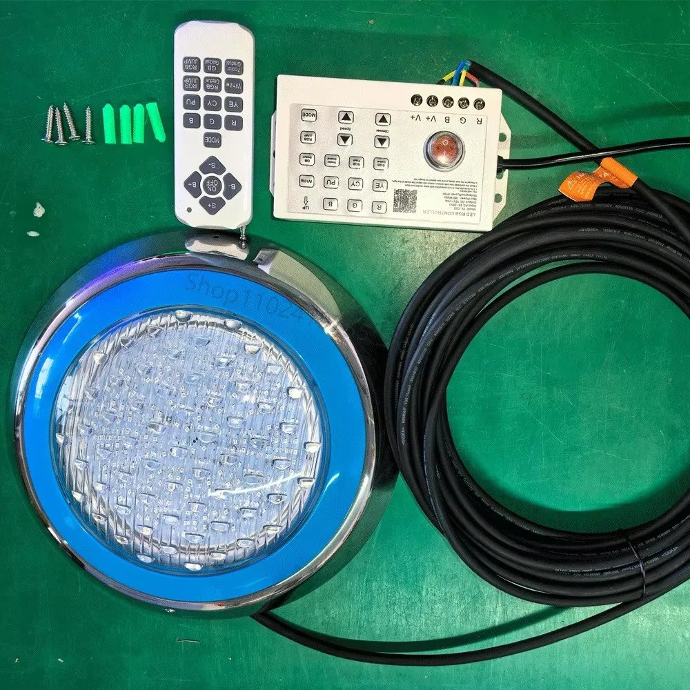 

45W RGB LED Swimming Pool Lights IP68 Waterproof Input 85-265V DC12V Outdoor 15M UnderWater Light Pond LED Piscina Luz Spotlight