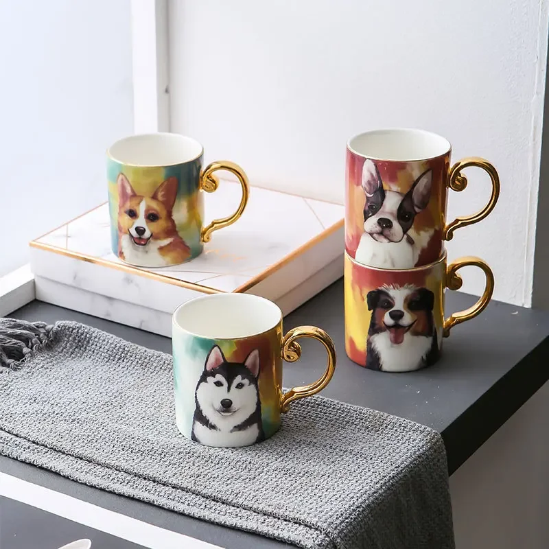 

Creative Animal Pattern Ceramic Coffee Cup Mug Breakfast Cup Home Office Couple Daily Drinking Tea Milk Water Mugs Cups