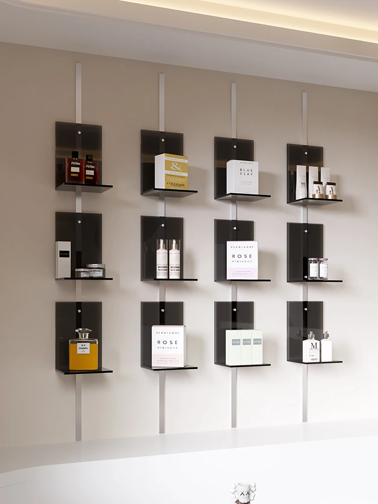 

Beauty salon product display rack Wall shelf Shelf Shopping mall storage display rack Beauty store Cosmetics display cabinet