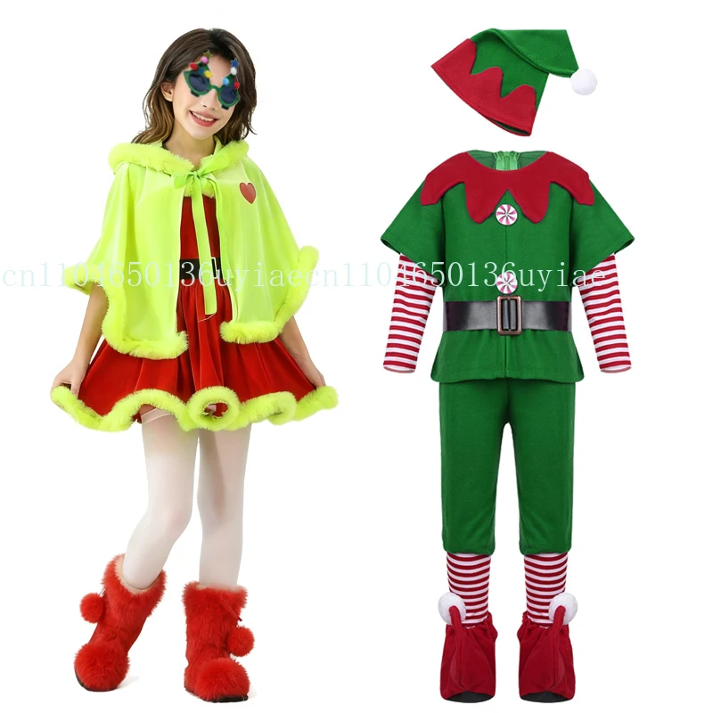 

Christmas Kids Clothes Baby Cosplay Dress Boys' and Girls' New Year Costume Xmas Suit Halloween Costume Carnival Party Gifts
