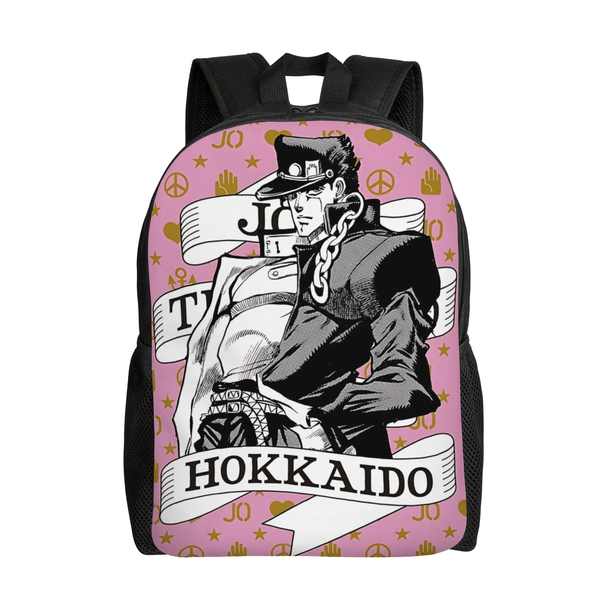 Jojo's Bizarre Adventure World backpack ita bag JOJO anime mochila Portable Journey Zipper Closure Rucksack