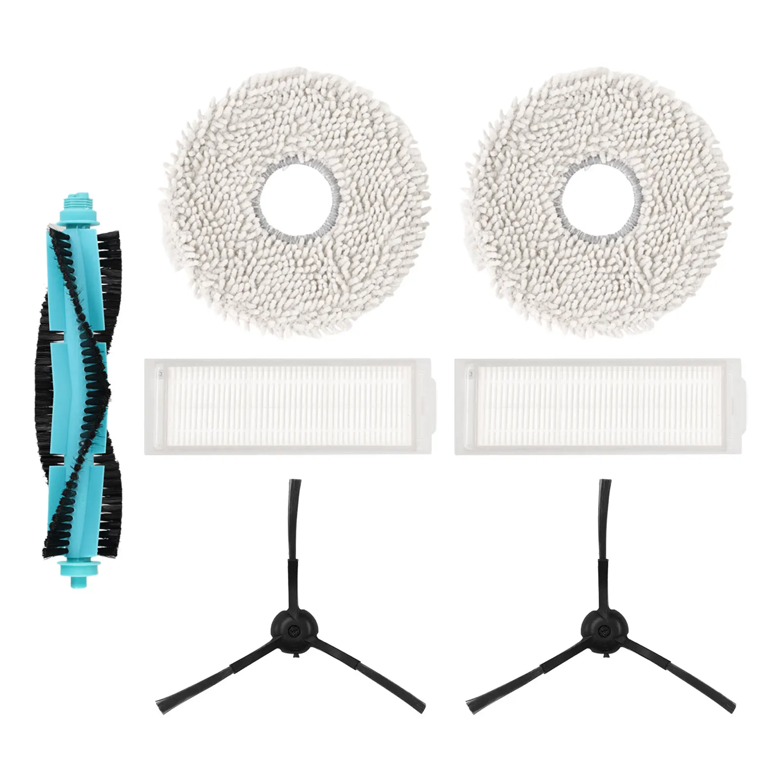 For Cecotec For Conga 11090 Spare Parts Kit with Side Brush Roller Brush Filter Mop Cloth Designed for Replacement and Cleaning