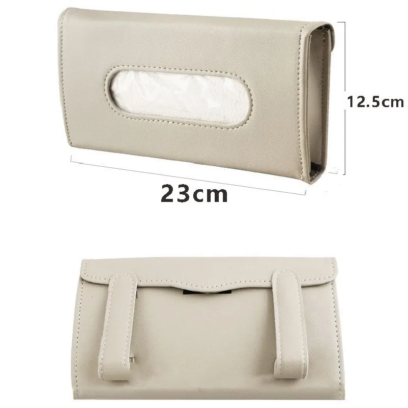 1pc Car Tissue Holder Storage Box,Car Sunshade Hanging Tissue Refill Bag,Car Backseat Tissue Organizer Box,Car Interior Supplies