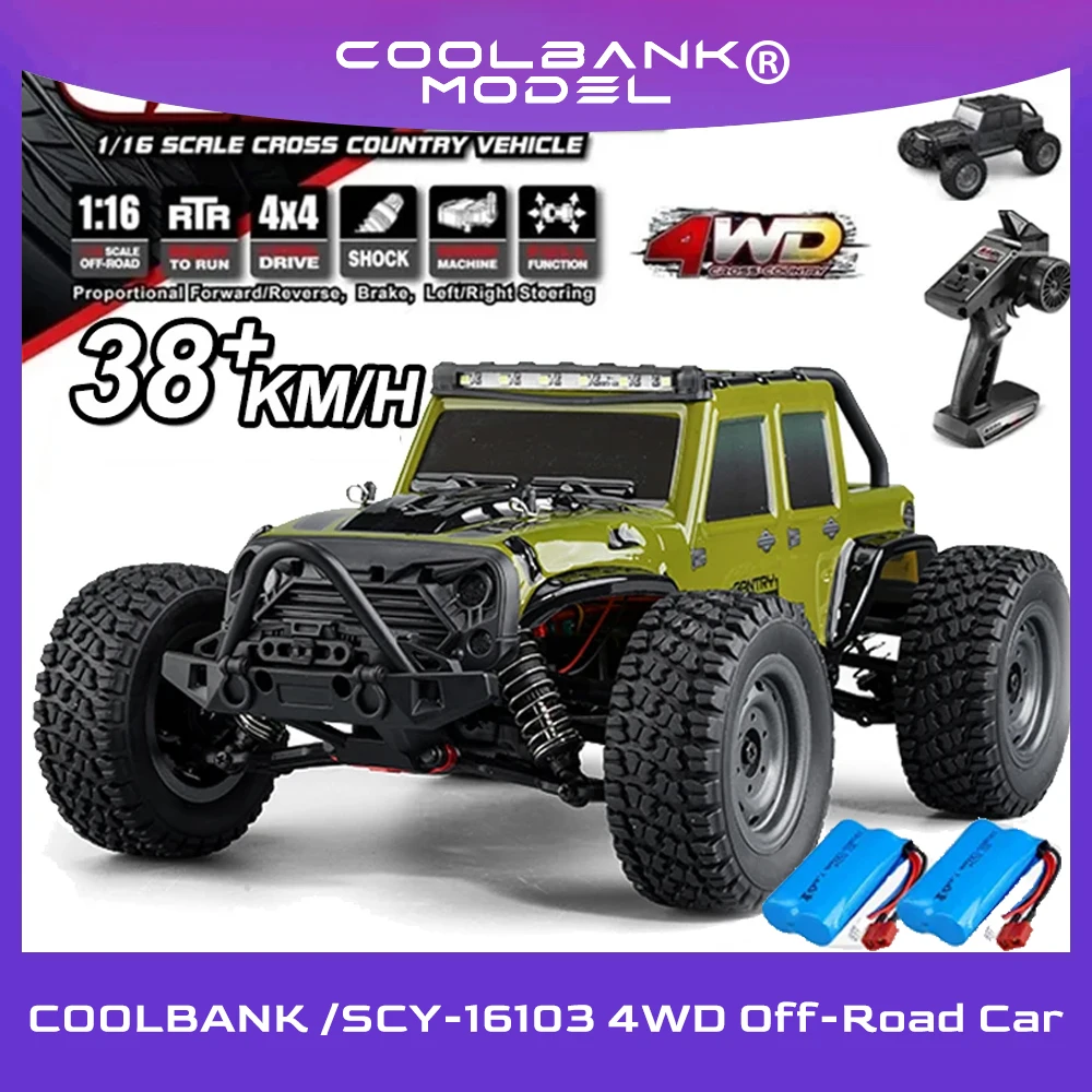 1:16 samochód 4WD RC ze światłami Led 2.4G Radio samochody zdalnie sterowane wózki terenowe zabawki dla chłopców dla dzieci SCY16103