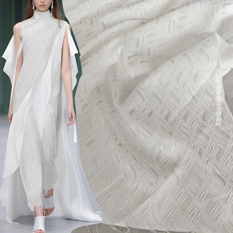 

Knitted Jacquard Fabric Designer's Top Fashion Apparel Sewing Fabric Wholesale Cloth for By The Meter Diy Material