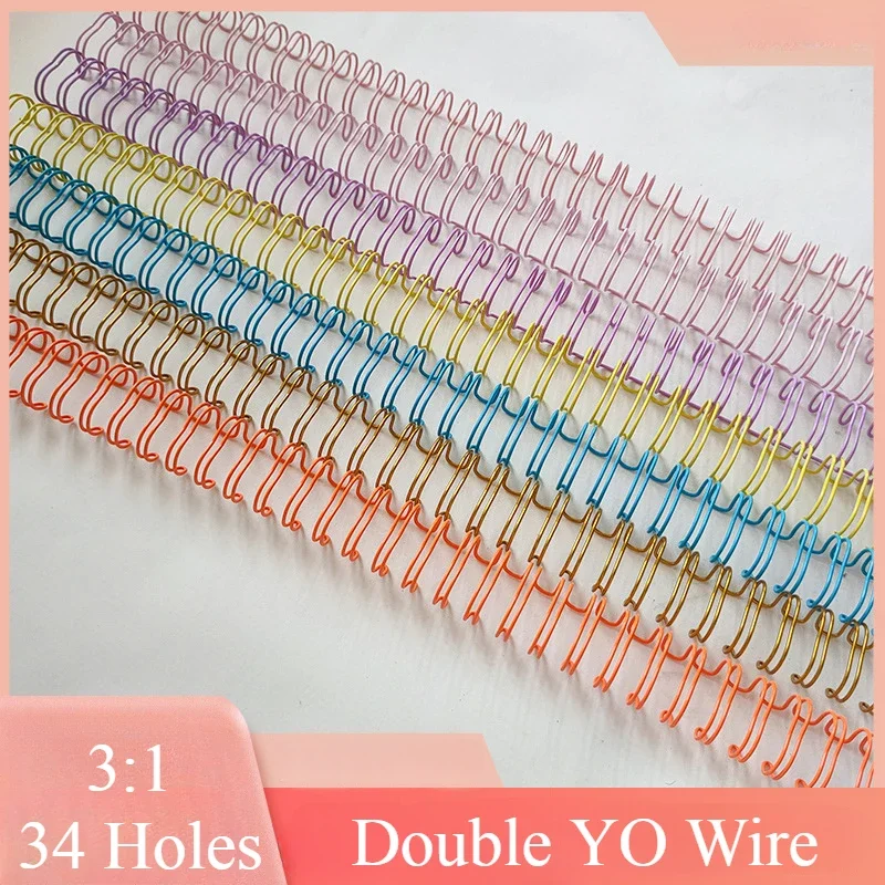 50pcs 3:1 YO Binding Iron Ring Album Loose-leaf Binding Ring Wholesale A4 Notebook 34-hole Metal Double Coil for Calendar