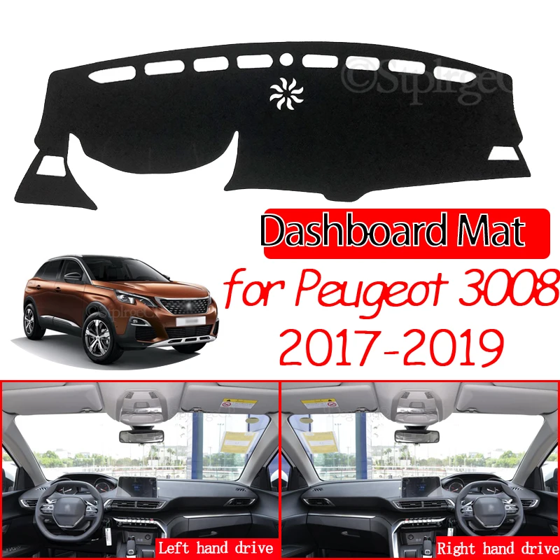 

Anti-Slip Mat Dashboard Cover Pad Sunshade Dashmat Protect Carpet Car Accessories for Peugeot 3008 2017 2018 2019 Mk2 3008GT GT