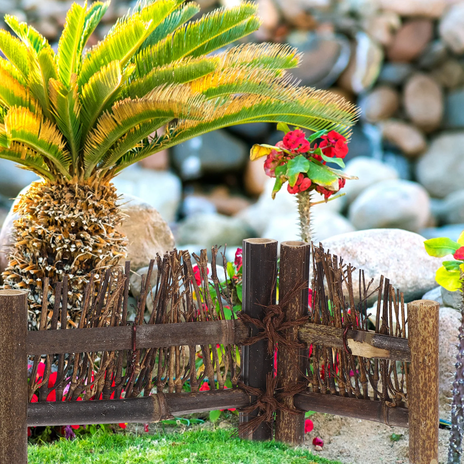 

Miniature Fence Micro Landscape 14.8cm Picket Fence Decor Fairy Garden Outdoor Bonsai Craft Decoration Small Garden Accessories