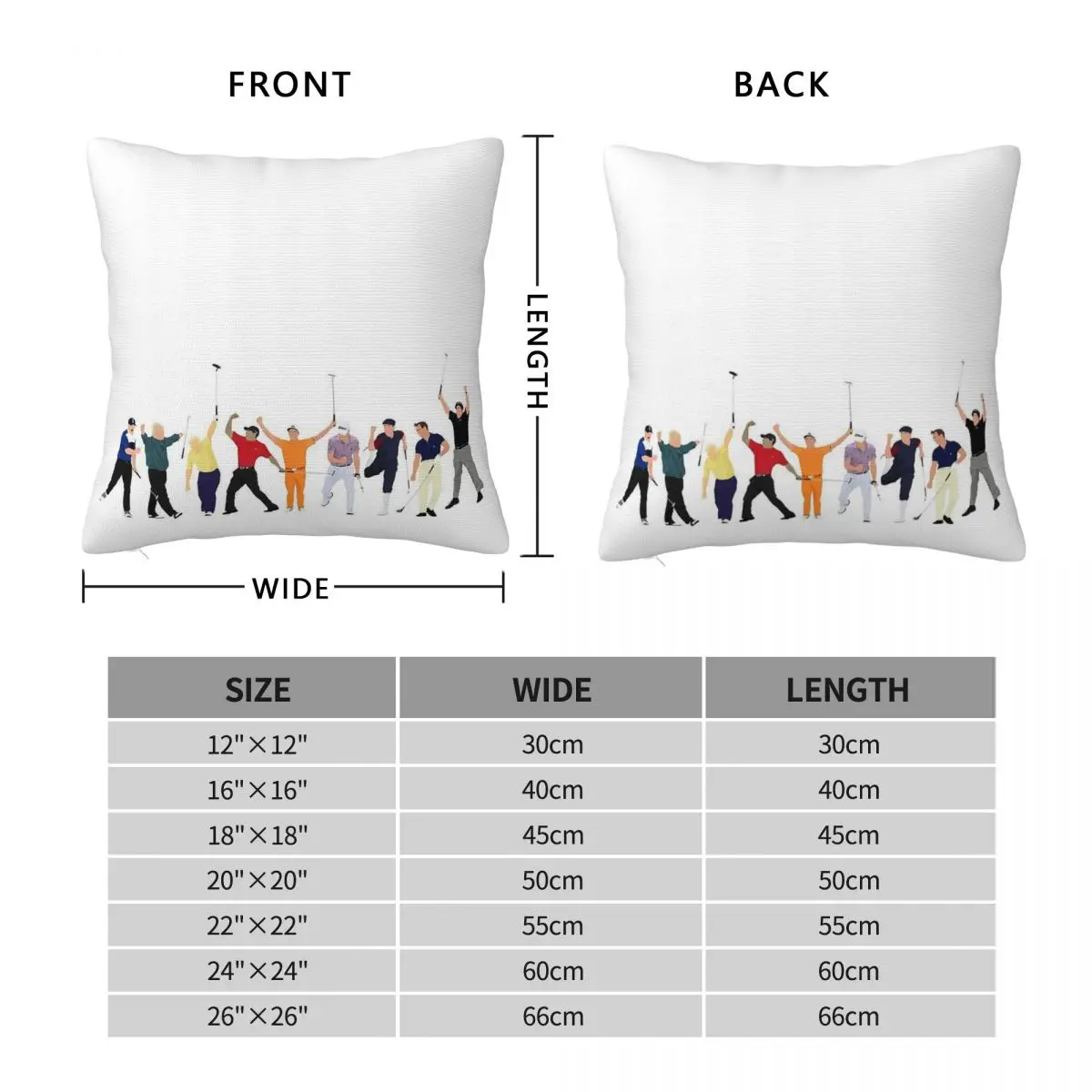 Golf Legends Brooks Koepka Square Pillowcase Polyester Linen Velvet Pattern Zip Decor Pillow Case Sofa Cushion Cover