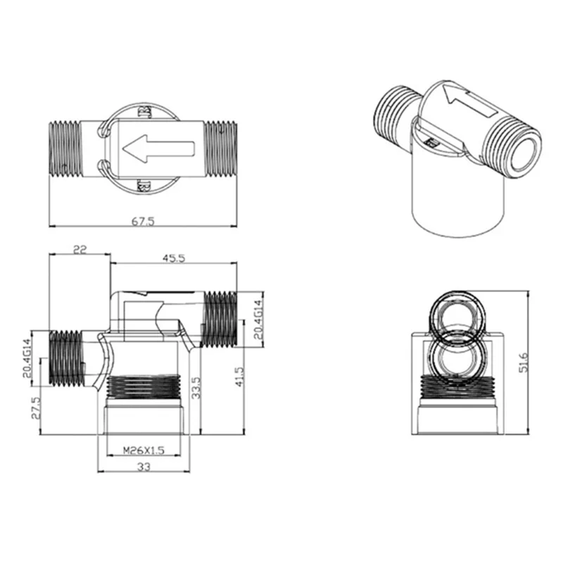 KYCOR-Fauc Et شاشة ديجيتال مايكرو مولد تدفق المياه المنزلية Sma Rt Bathro Om عدة 4 نقاط المسمار شاشة ديجيتال مولد #6