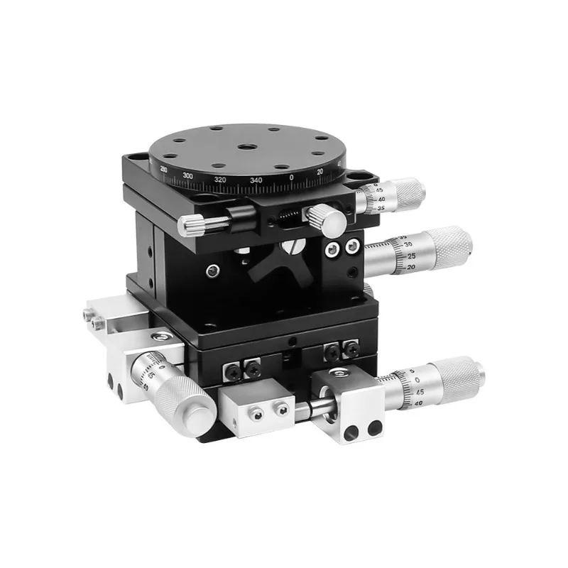 

XYZR four-axis displacement platform manual translation table precision table fine-tuning optical slide table LT60/90/125