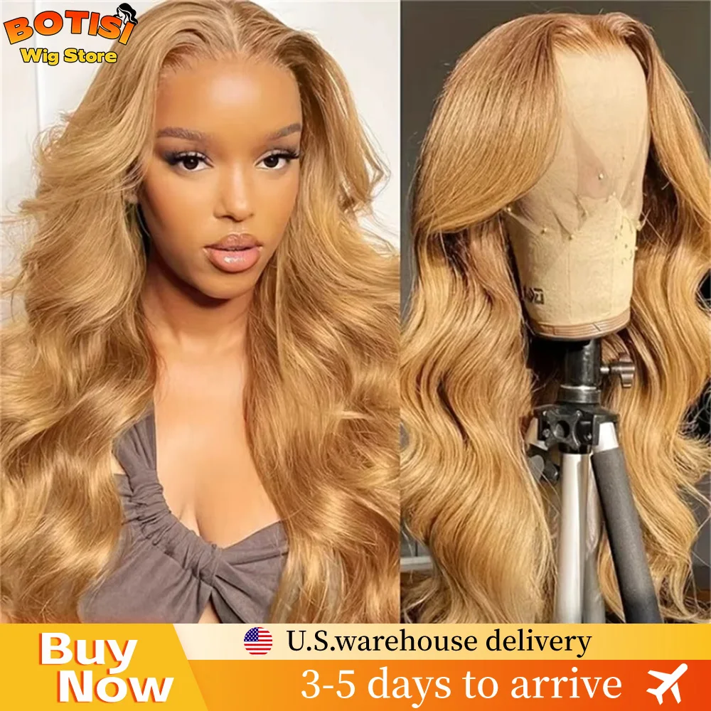 

Botisi 34 дюймов 27 Светлые парики Объемная волна Парик фронта шнурка 13x6 Свободные объемные волны 13x4 Парики фронта шнурка Медовый блондин парик Человеческие волосы