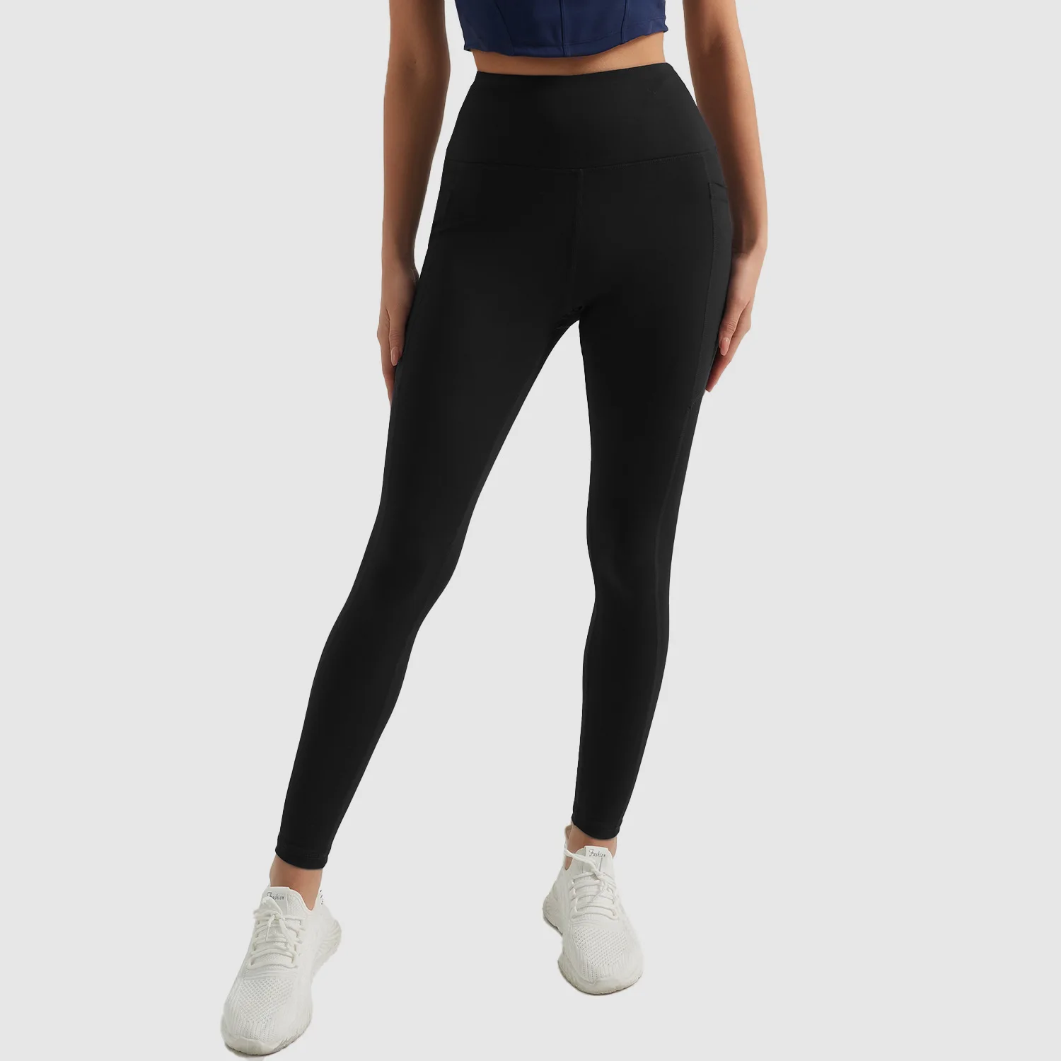 

High-Waisted Slimming Yoga Leggings Women with Pockets - Stretchy Peach Booty Lifting Workout Pants Soft Naked Sensation