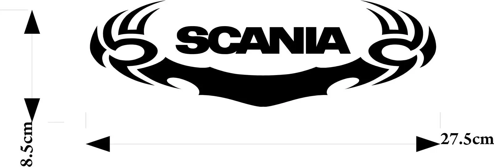 

For x2 Scania Truck sticker in tribal surround decal for glass - bodywork decor