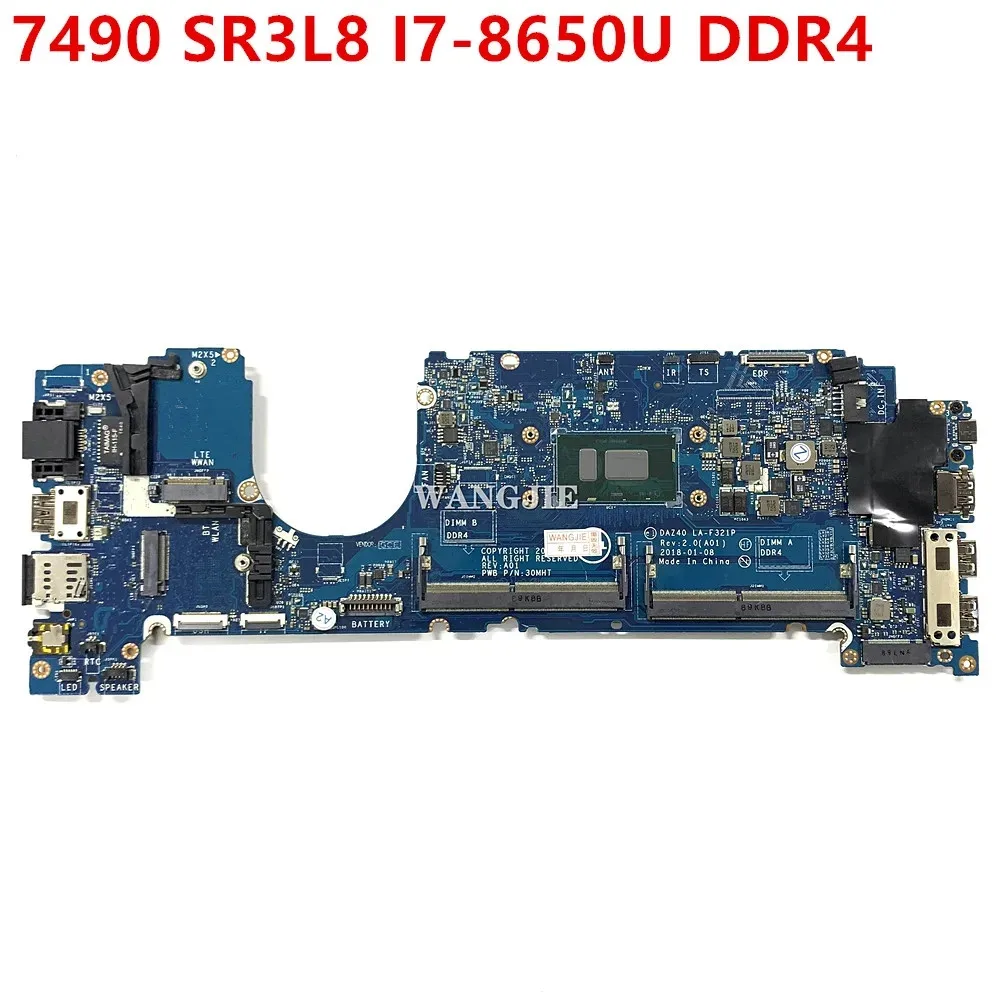 

For DELL Latitude 7490 Laptop Motherboard With Intel CORE I7-8650U CPU LA-F321P CN-0NFCCJ 0NFCCJ NFCCJ