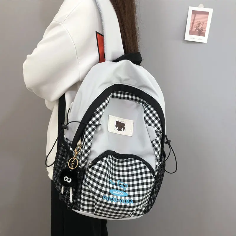 Ins Cute Girl Backpack Nylon Large Capacity School Backpack Student Computer Bag Leisure Travel Shoulder Bag Mochila Femenina