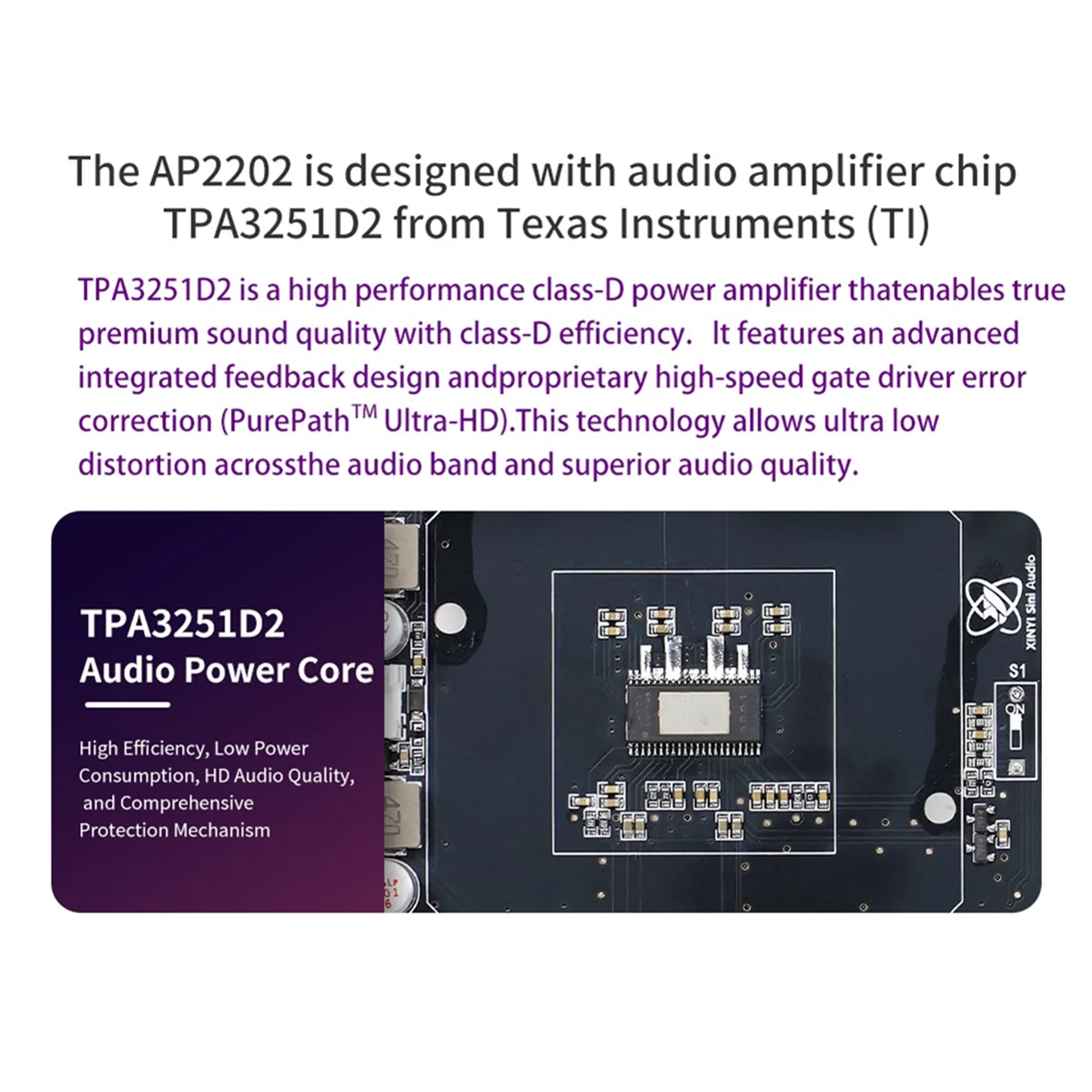 

(Лидер продаж) TPA3251 Fever Grade HiFi цифровой усилитель мощности плата высокой мощности стерео 220WX2 Bridge 350 Вт модуль усилителя AP2202