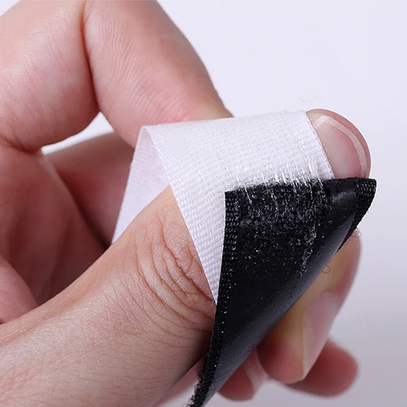 25Meter Strong Self-adhesive Fastener Tape Hook and Loop Black White Nylon Sticker Tape adhesive with Strong Glue 20/25/30/50MM