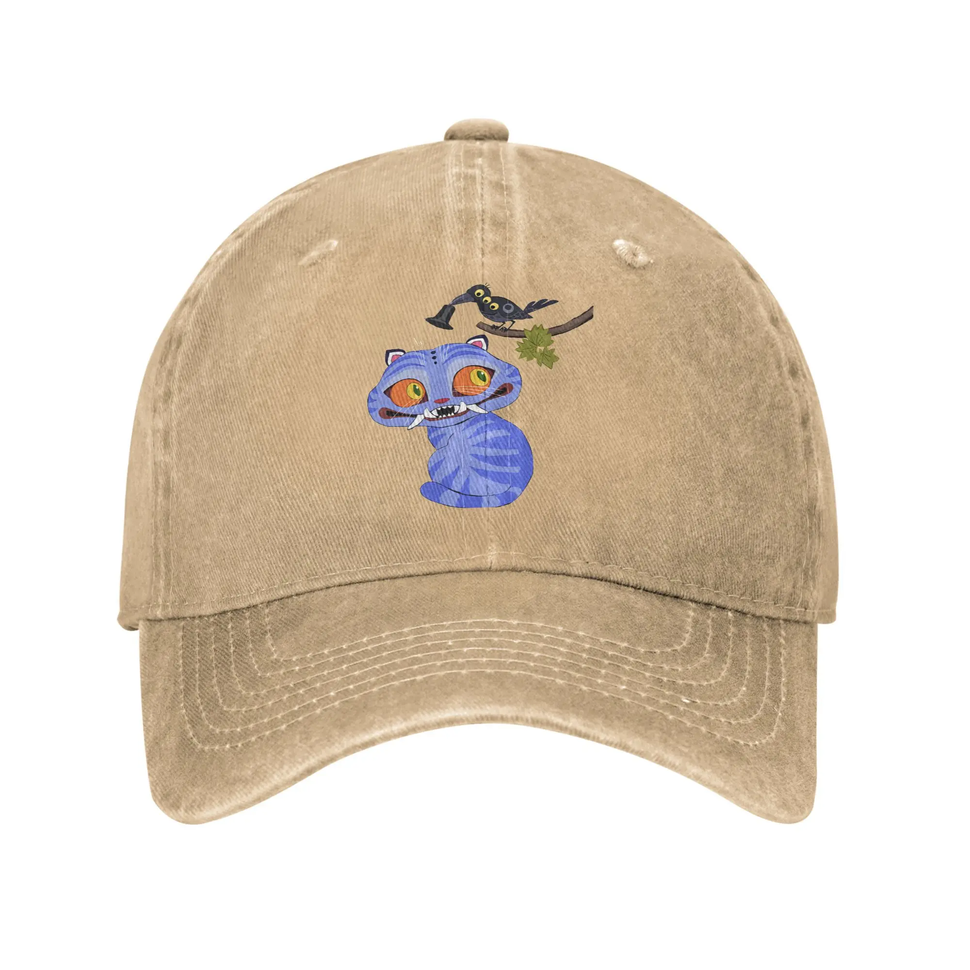 

Derpy Tiger And Magpie Rumi Mira Zoey Huntrix Baseball Cap Sun Kpop Demon Hunters Washed Trucker Hat Female MaleBaseball Caps