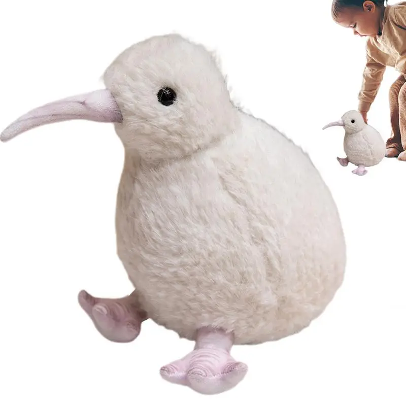 Kiwi Bird Doll Bird Animal Plush Kiwi Toy Cute Furry Kiwi Plushie Doll Realistic Simulation Bird Toys For Kids Birders Boys