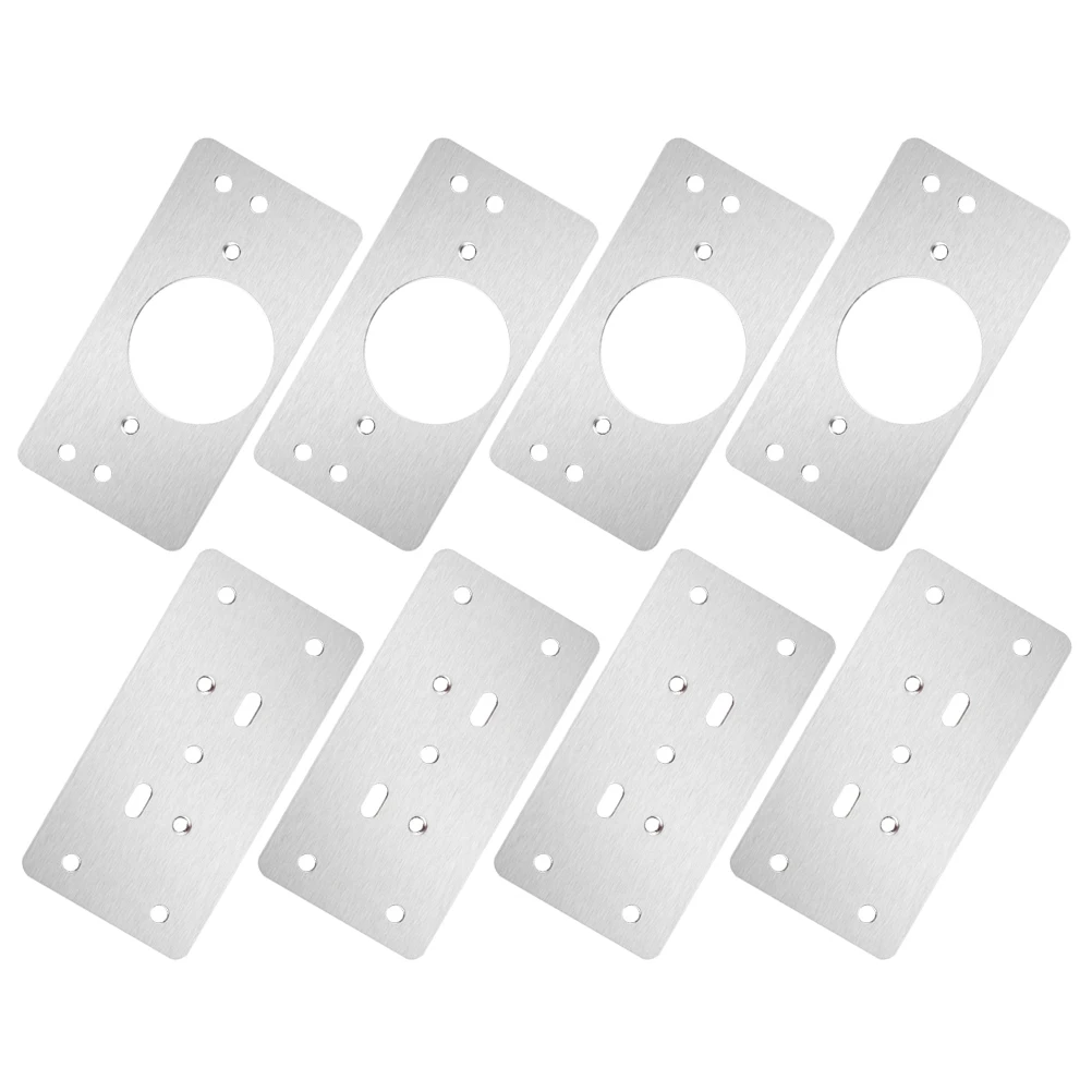 

Cabinet Door Sheet 4 Sets Hinges Bracket Metal Board Bracket Steel Rust Proof Hardware