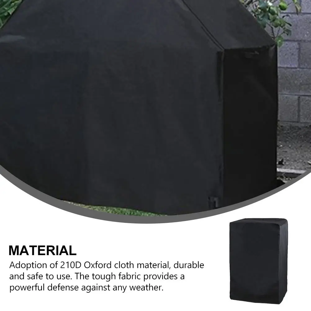 

Waterproof BBQ Oven Cover 210D Oxford Cloth Black Durable UV Resistant Windproof Protective Grill Hood Easy Carry Store Fold