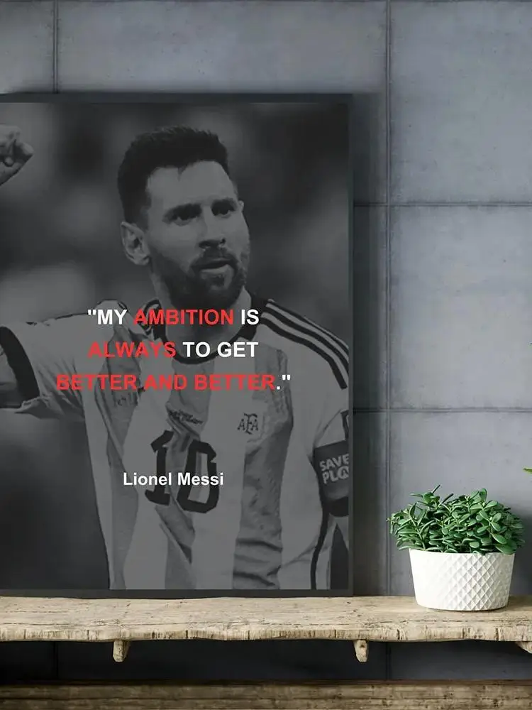 Lionel Messi Abstract Watercolor Poster Athlete Canvas Art Perfect Wall Decor for Living Room Ideal Gift Home Decor Accent