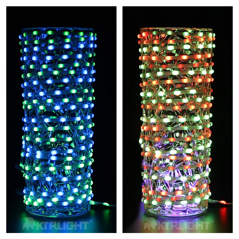 Transparent Wire 5V 3PIN WS2811 LED String Lights Dream Color Accessories RGBIC Addressable seed pixel pebble decorative lights