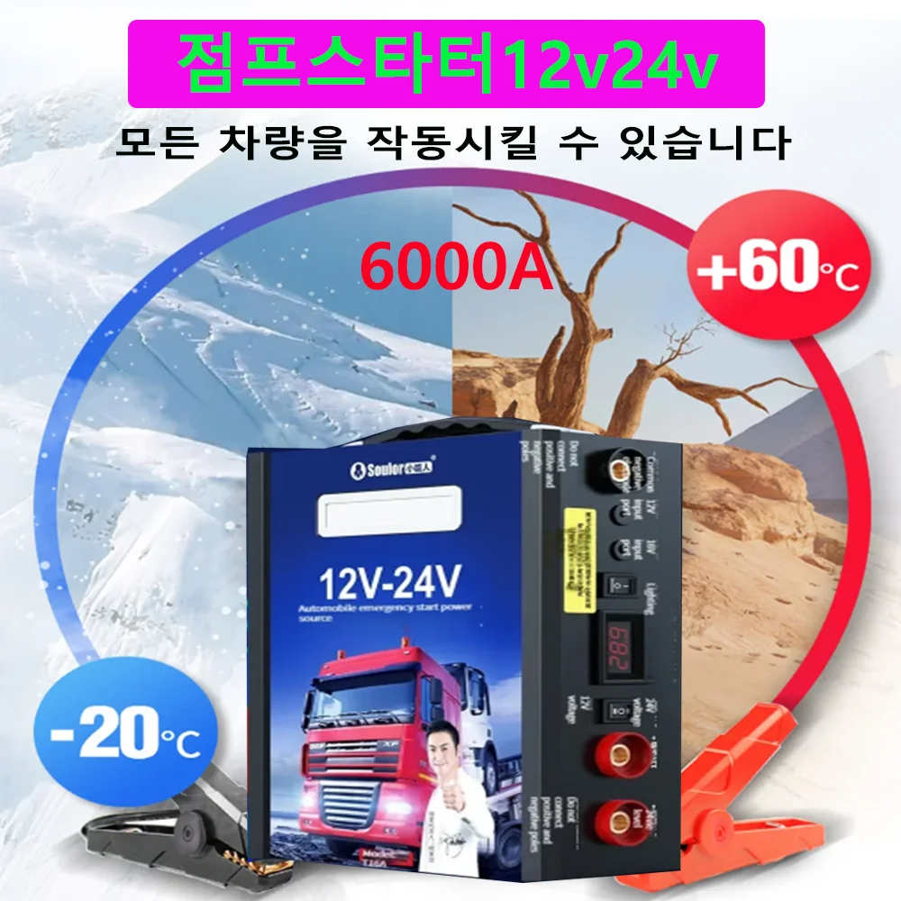 High Power898000ma/998000mah Cars And Trucks 12v 24v Emergency Portable battery power booster jump starter industrial vehicles