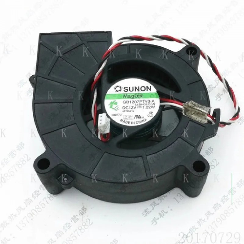 C for   SUNON GB1207PTV3-A 7025 DC12V 1.02W 7CM 3-Pin Velocimetric Cooling Fan