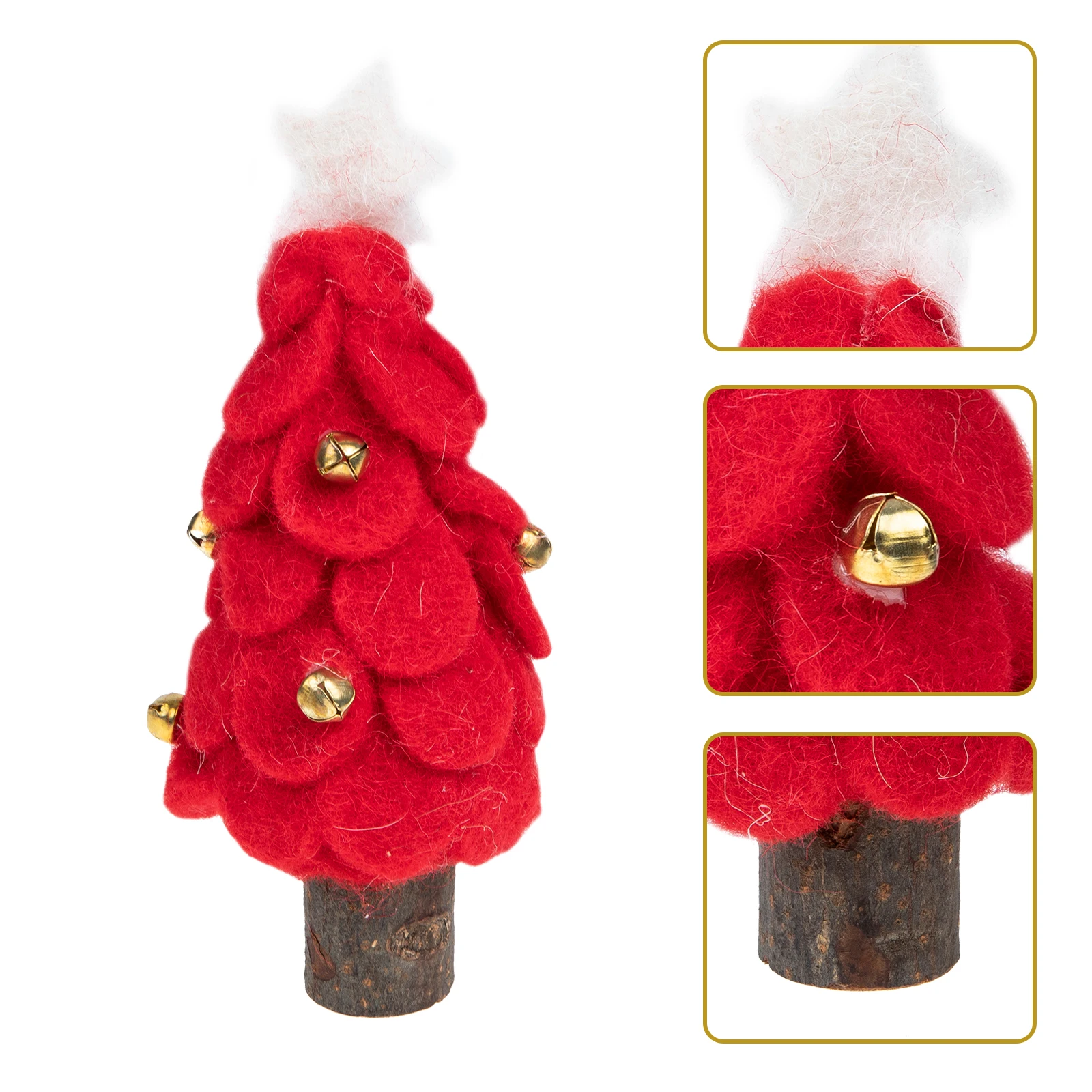 

Wool Felt Christmas Tree Small Desktop Decor for Home Office Festive Atmosphere Xmas Tree Christmas Desktop Decor