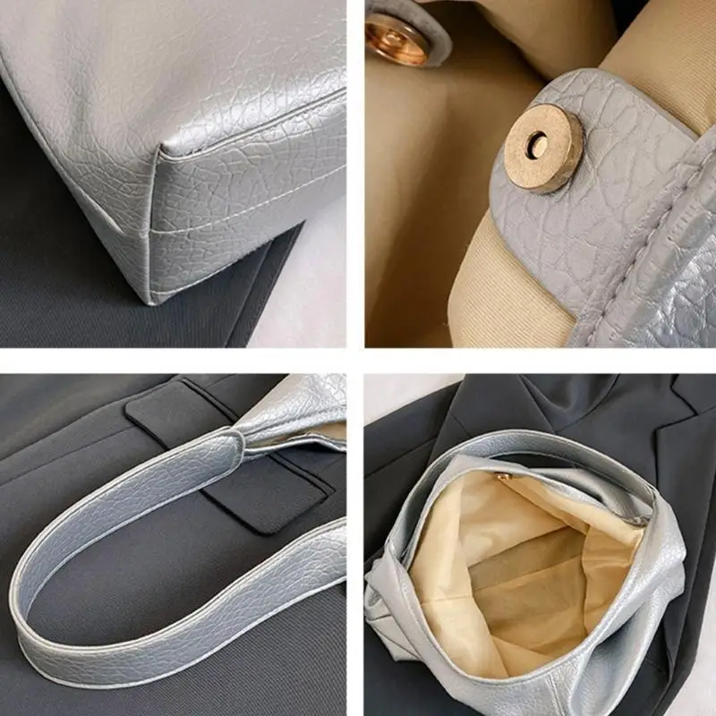 

Casual Women's PU Tote Handbag Shoulder Bag with Large Capacity for Girls 20CA